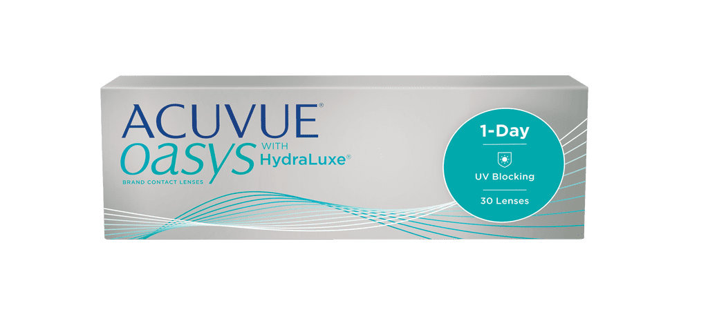 1 DAY  ACUVUE® OASYS 1 DAY With Hydrauxe 30pc/box.                   每日拋棄式隱形眼鏡,每盒30片.