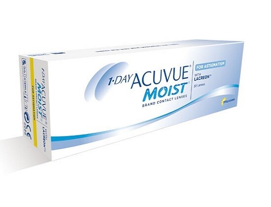 強生1 Day ACUVUE® Moist For Astigmatism with LACREON 30 Pcs/Box. 強生 1 Day ACUVUE® Moist For Astigmatism with LACREON   每日更換式散光隱形眼鏡 每盒30片​