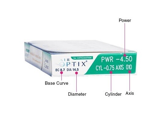Alcon® AirOptix® for Astigmatism Monthly Replacement For Astigmatism 3Pcs/Box.  每月更換式高透​氧散光隱形眼鏡  每盒3片​