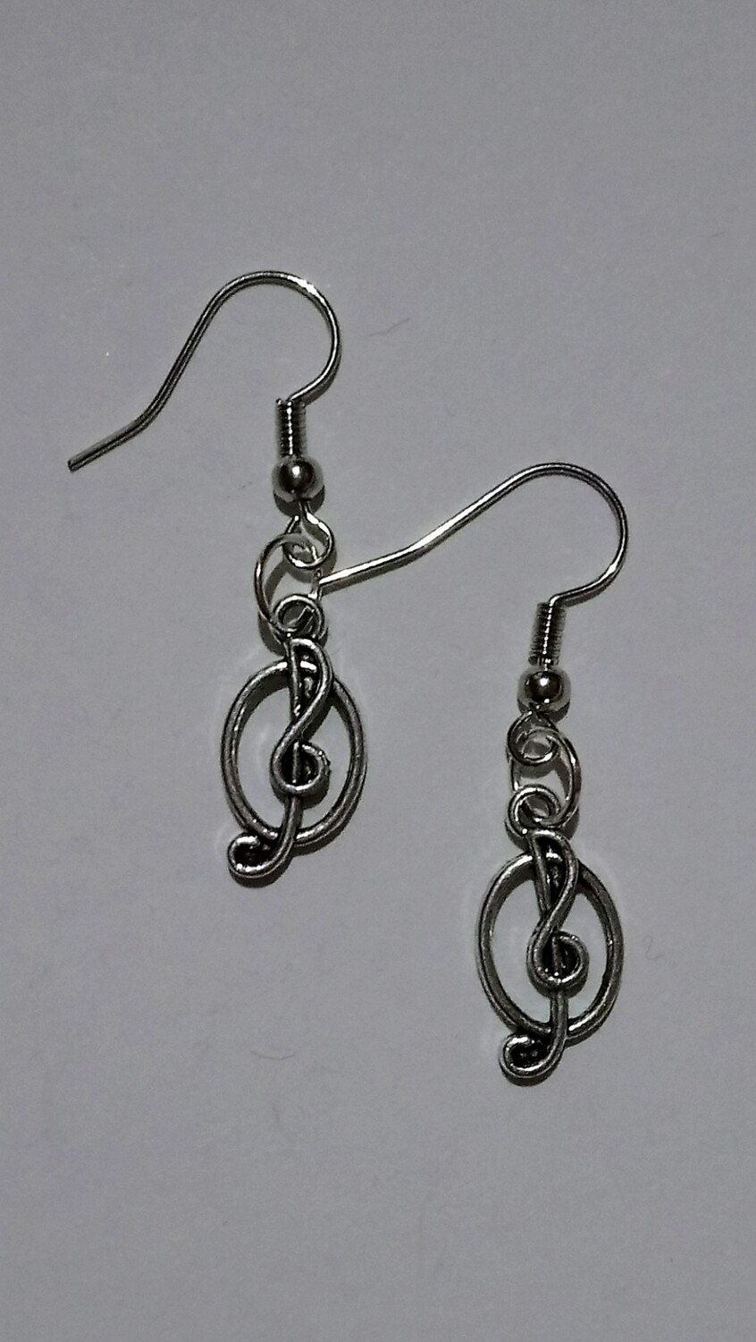 Music charm earrings