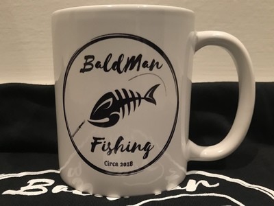 BaldMan Fishing Coffee Mug