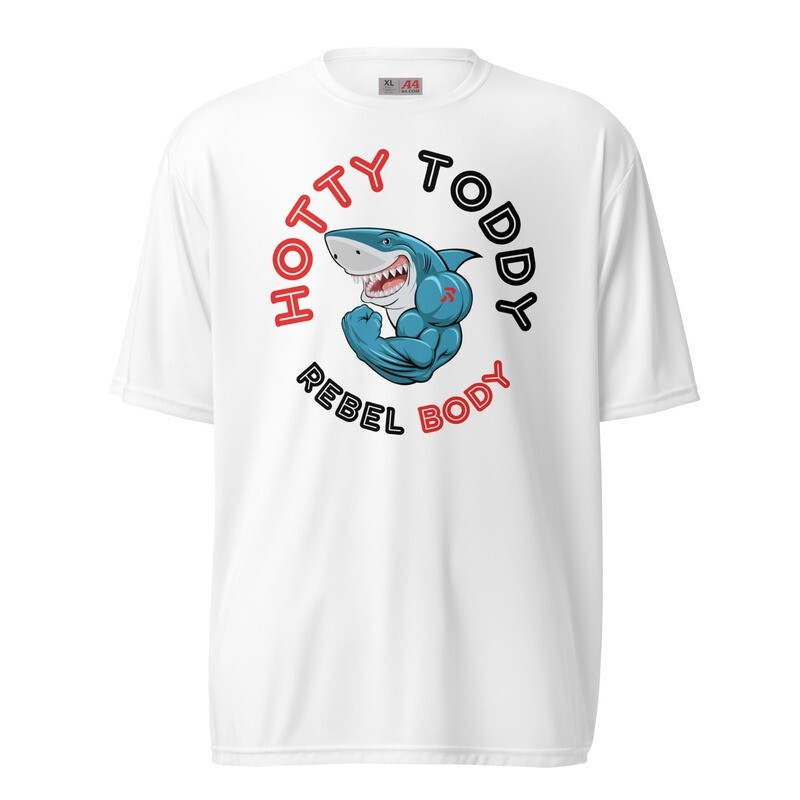 Hotty Toddy Rebel Body: White Unisex performance crew neck t-shirt