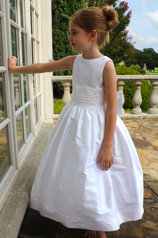 Silk Dress with Pintuck Waist - Style 4959T