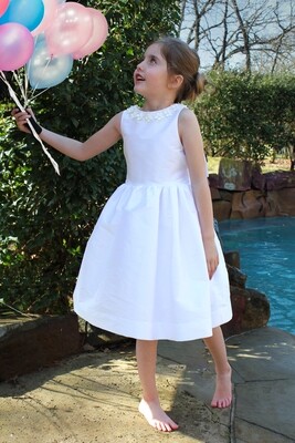 Dress with Flower Trim - Style 5950K