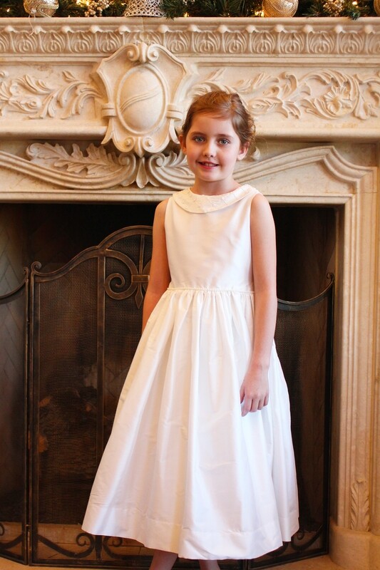 Silk Dress with Beaded Collar - Style 4971T