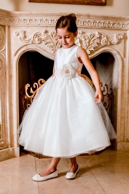 Taffeta Bodice with Tulle Skirt - Style 4967T