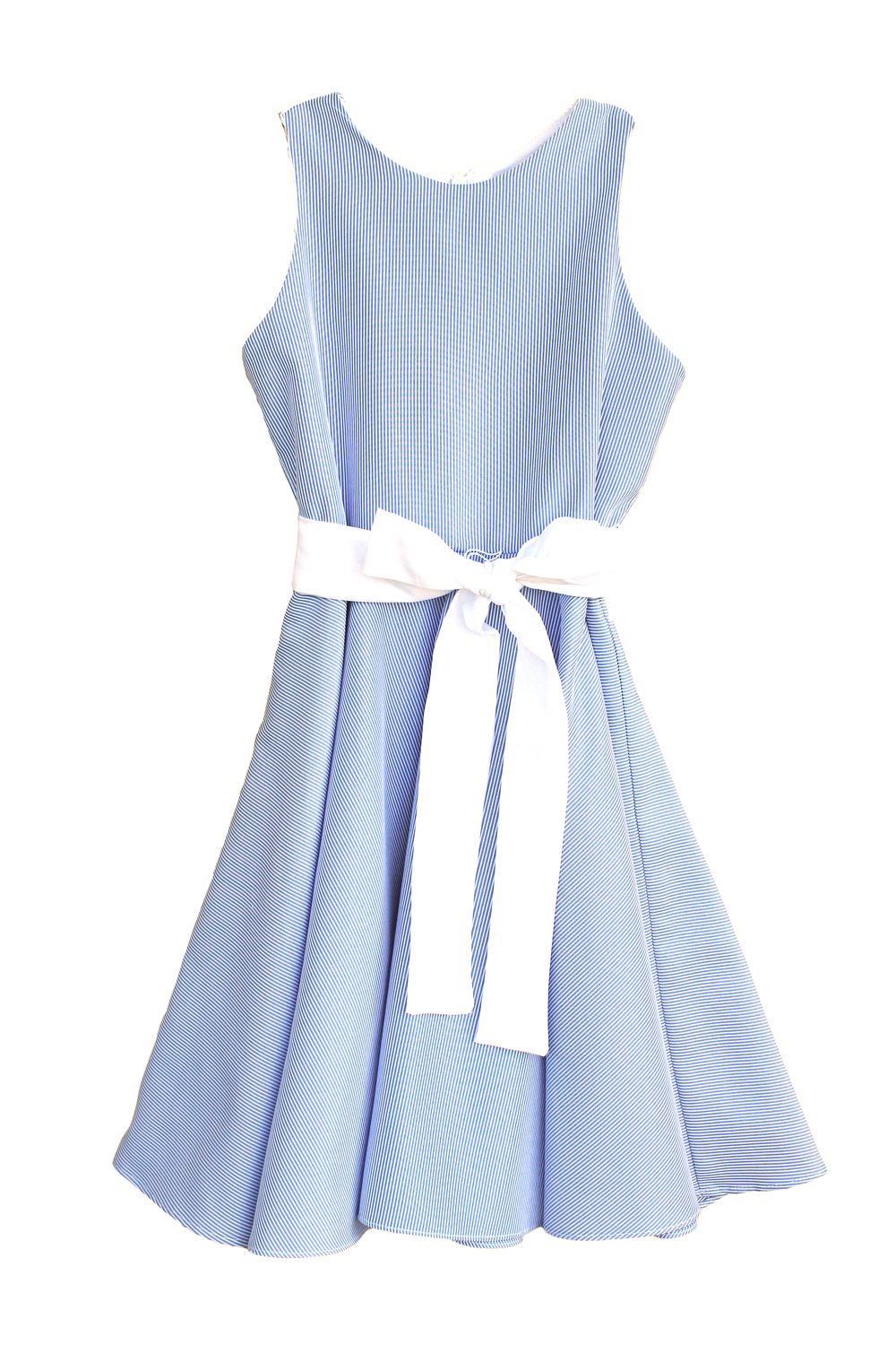 Blue and White Junior Pincord Dress - Sizes 10, 12 and 14