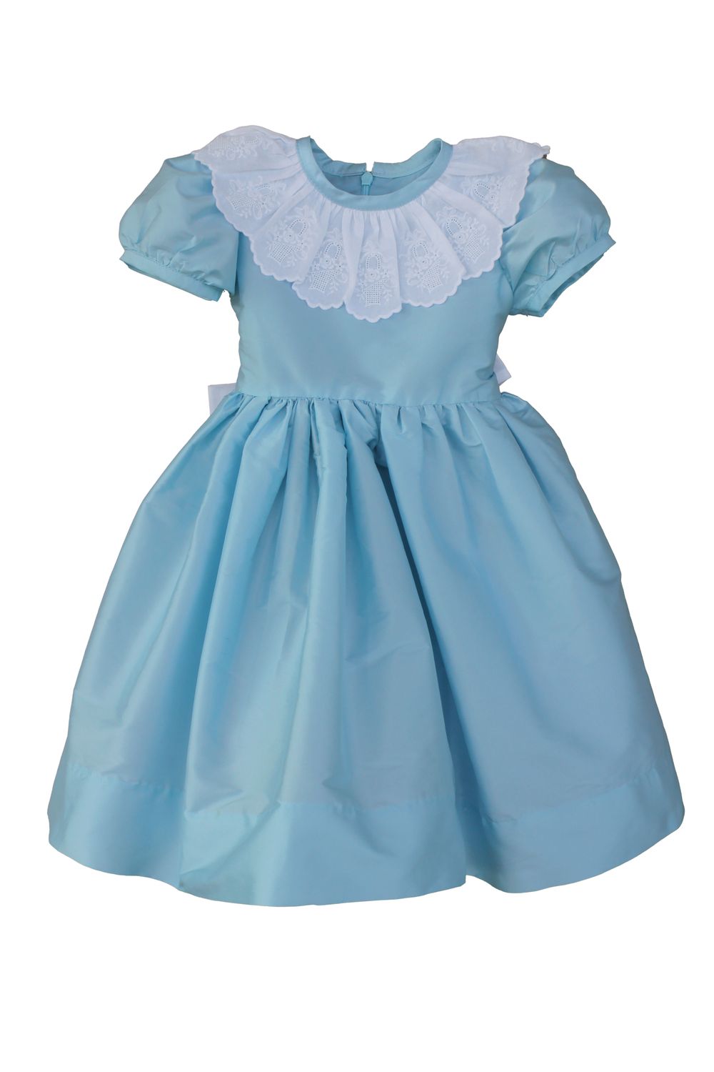 Blue Dress with Lace Collar - 3T, 4T