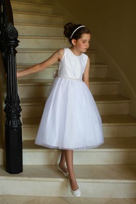 Silk Sequin Bodice with Tulle Skirt