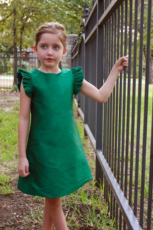 Taffeta Flutter Sleeve Dress - sizes 7, 10, 12, 14