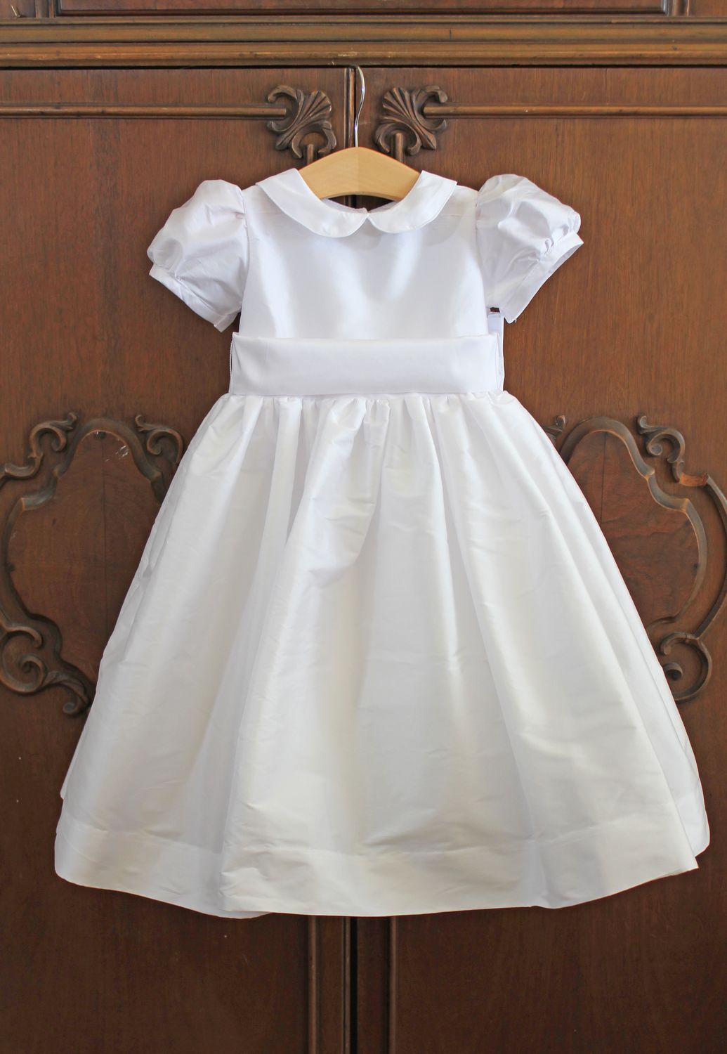 Taffeta Dress with Puff Sleeves - 2T