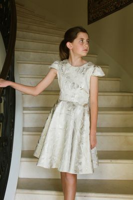 Ivory Circles Twirl - Size 6, 8 and 10