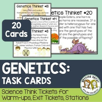 Genetics - Task Cards - Distance Learning + Digital Lesson
