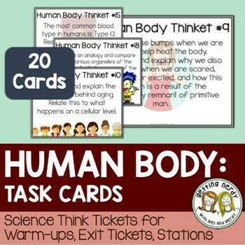 Human Body Systems - Task Cards - Distance Learning + Digital Lesson