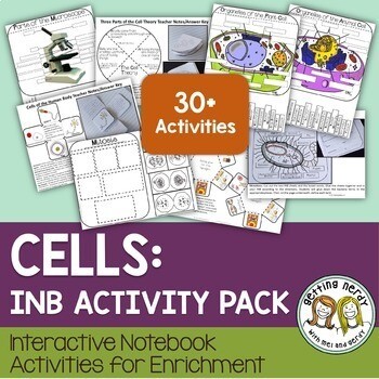 Science Interactive Notebook + Digital Distance Learning Version- Cells Organelles & Processes