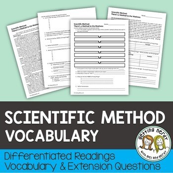 Scientific Method - Differentiated Vocabulary