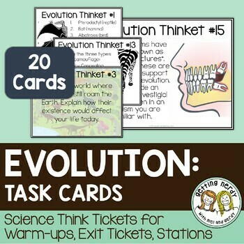 Evolution - Task Cards - Distance Learning + Digital Lesson