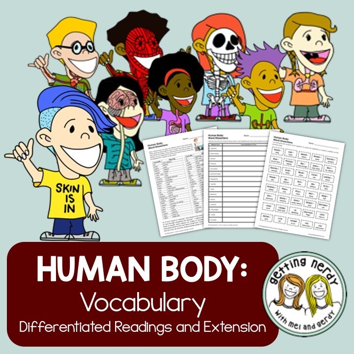 Human Body - Differentiated Vocabulary Lesson