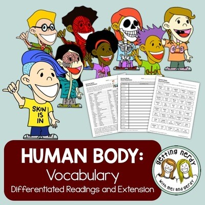 Human Body - Differentiated Vocabulary - Distance Learning + Digital Lesson