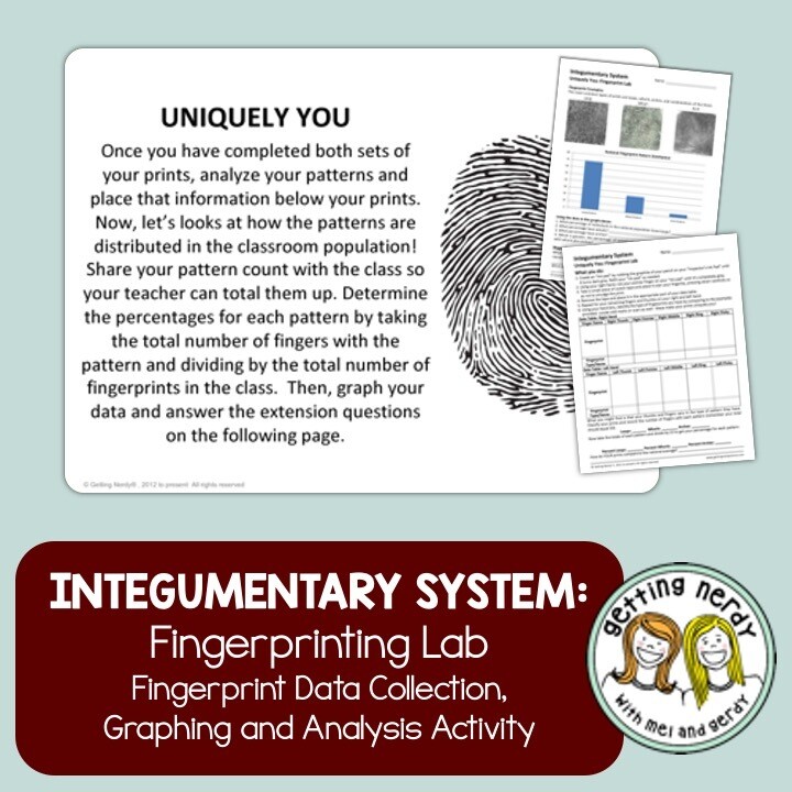 Integumentary System - CSI Fingerprinting Lab