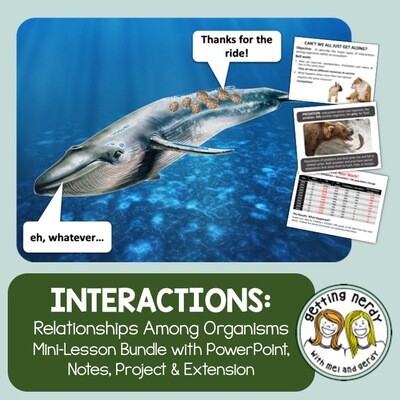 Ecological Interactions: Symbiosis, Competition, Predation - PowerPoint, Notes, Lab, and Project