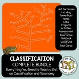 Classification Complete Bundle - PowerPoint Unit, INB, Task Cards, Word Wall