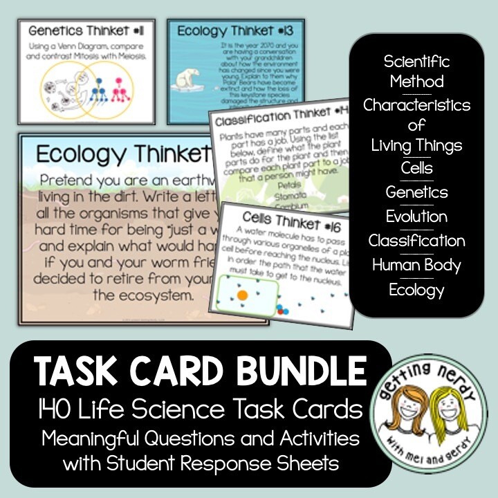 Life Science Task Card Bundle