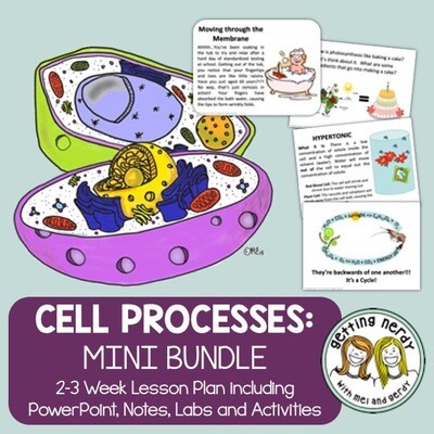 Cell Processes - PowerPoint & Handouts Bundle - Distance learning + Digital Lesson