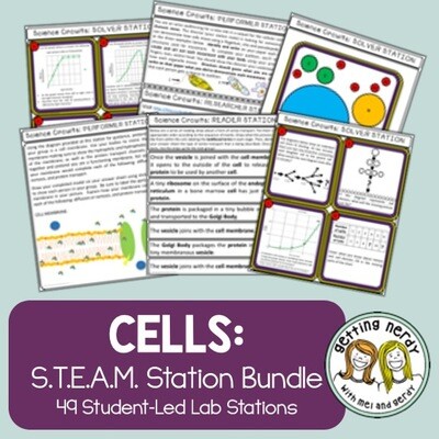 Cells Organelles & Processes Bundle - STEAM Science Centers / Lab Stations