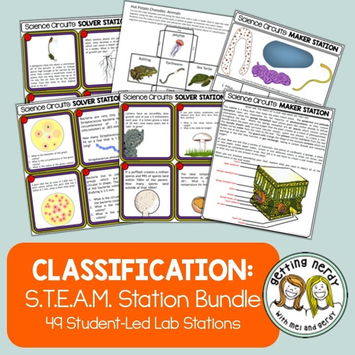 Classification - STEAM Science Centers / Lab Stations Bundle