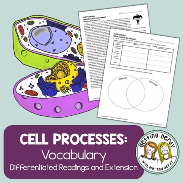 Cellular Processes Differentiated Vocabulary Lesson - Distance Learning + Digital Lesson