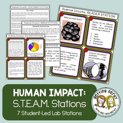 Human Impact - Cross-curricular STEAM Science Centers / Lab Stations for Ecology