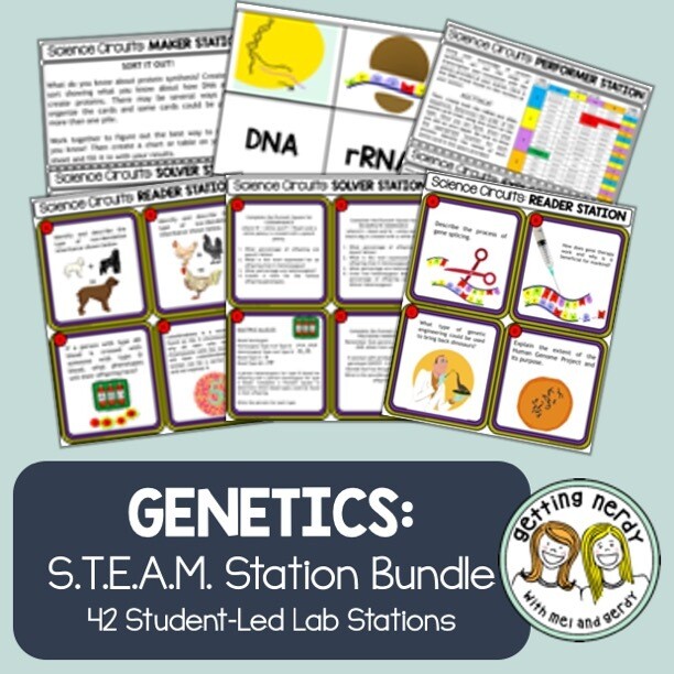 Genetics &amp; Heredity Bundle - STEAM Science Centers / Lab Stations