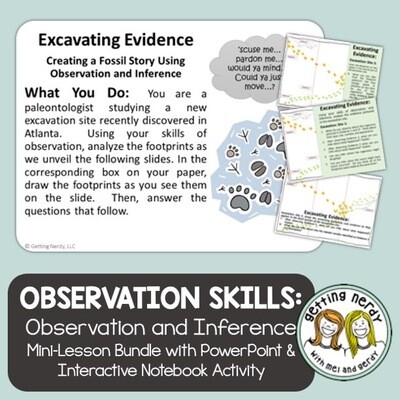Observation & Inference Interactive Notebook Activity with PowerPoint