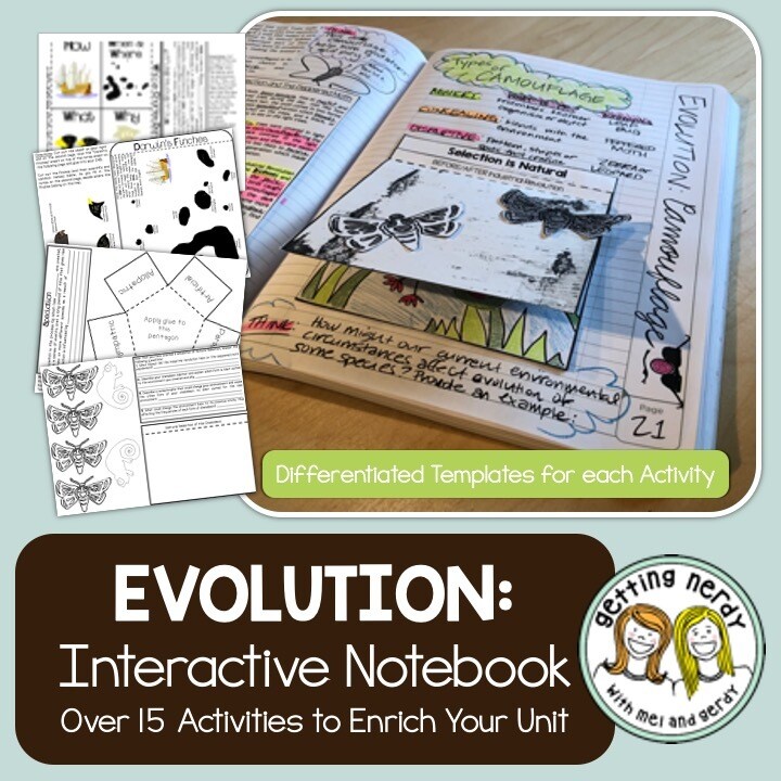 Science Interactive Notebook - Evolution, Natural Selection & Adaptation