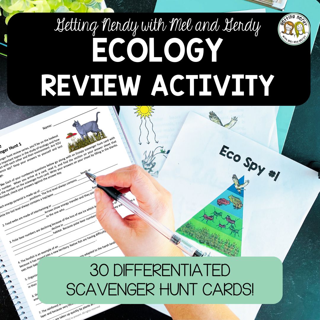 Ecology Scavenger Hunt Review Activity