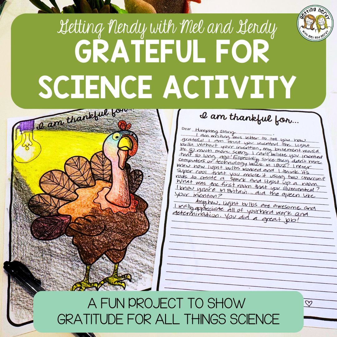 Thanksgiving Science Gratitude Letter Writing Activity and Turkey Craft for Fall