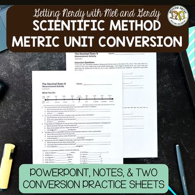 Scientific Method - Metric System SI Conversion Practice Problems &amp; PowerPoint