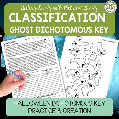 Classification &amp; Taxonomy - Fall Halloween Ghost Dichotomous Key Practice