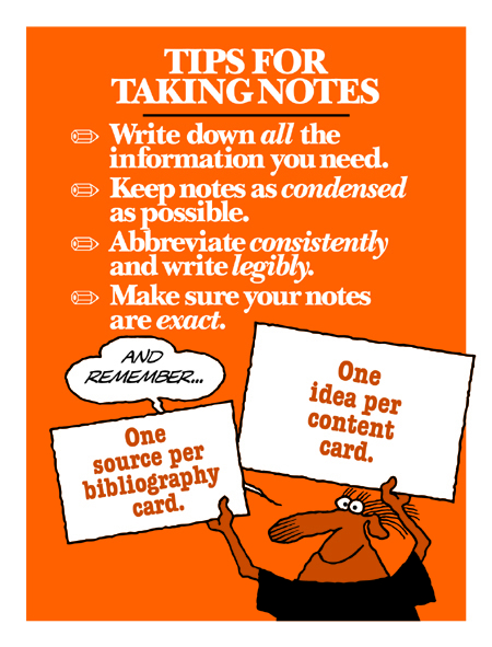 Tips for Taking Notes
