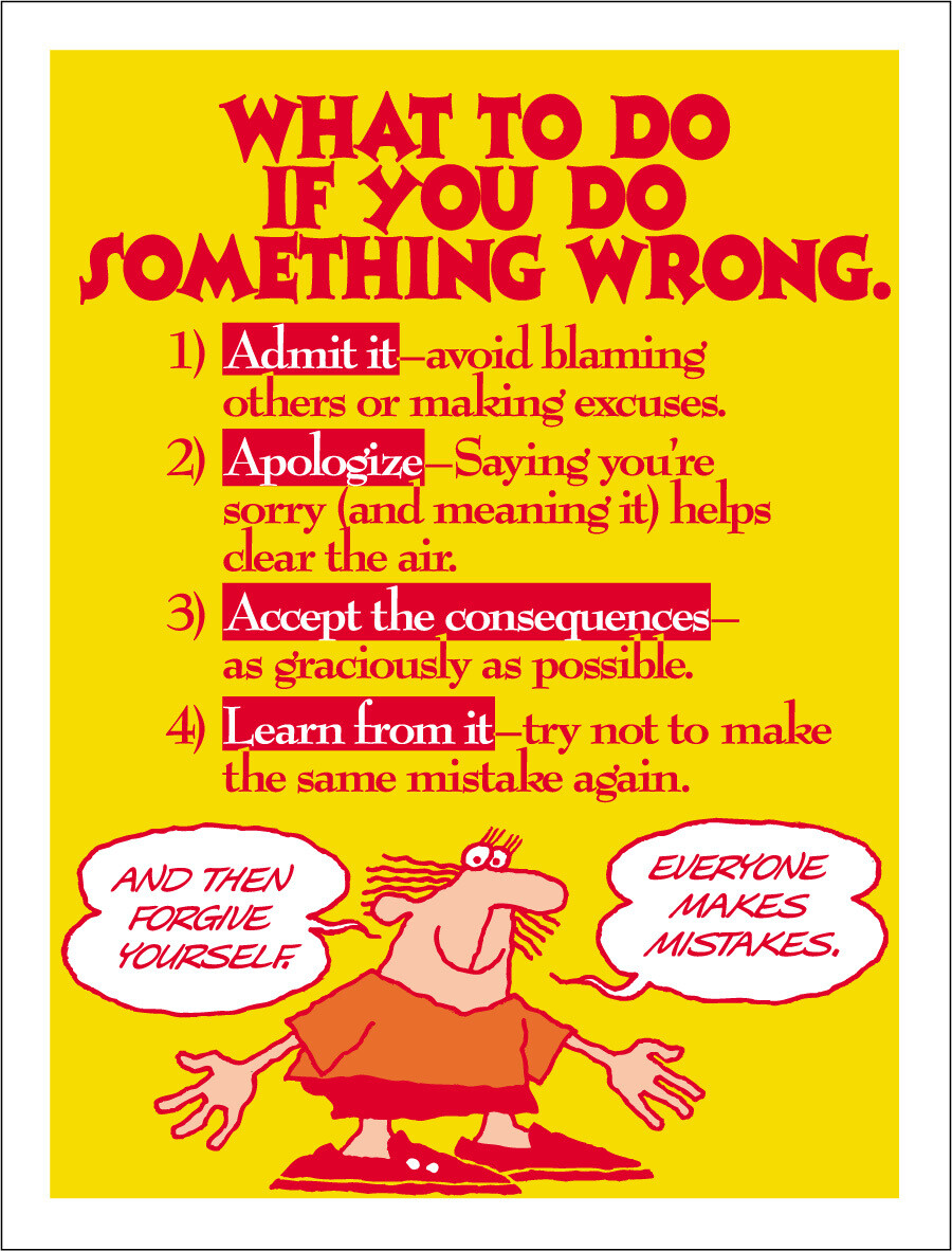 What to do if you do something wrong