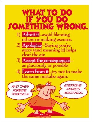 What to do if you do something wrong