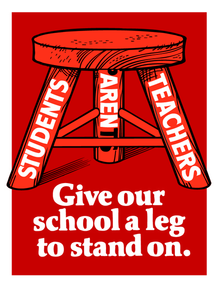 Give our school a leg to stand on. Give our school a leg to stand on.