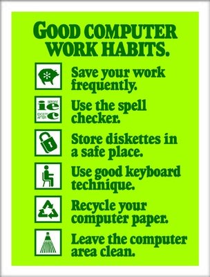 Good Computer Work Habits