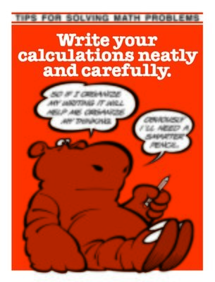 Write Your Calculations Neatly