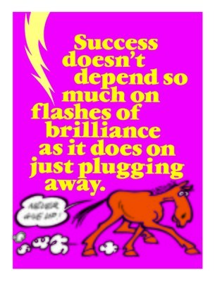 Success comes from plugging away