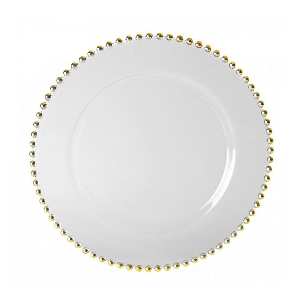 Glass Gold Bead Charger