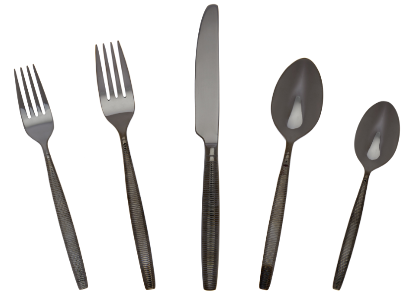 Stripes Flatware - Black