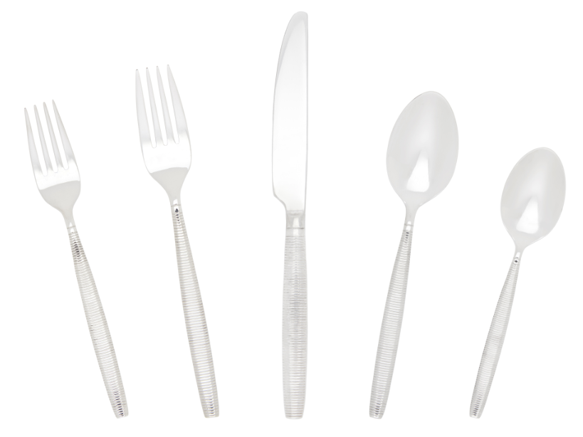 Stripes Flatware - Silver