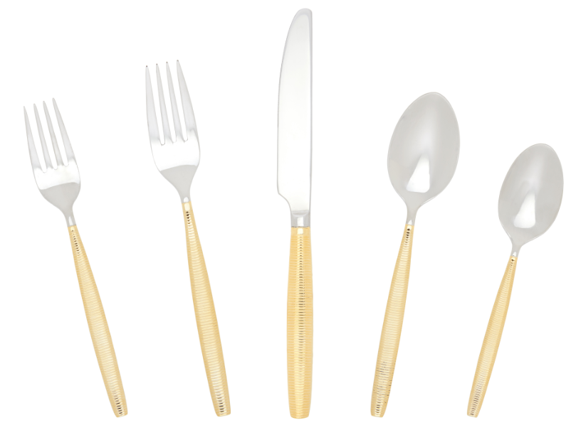Stripes Flatware - Two Tone Stripes Flatware - Two Tone